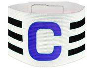 Капитанская повязка с продольными полосами. Длина 33 см, ширина 7 см.  С-КВ2  (белый) 00184