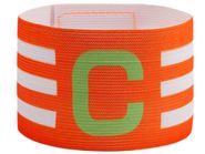 Капитанская повязка с продольными полосами. Длина 33 см, ширина 7 см.  С-КВ2  (оранжевый) 00184