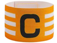 Капитанская повязка с продольными полосами. Длина 33 см, ширина 7 см.  С-КВ2  (жёлтый) 00184