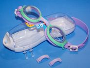 Очки для плавания  SG1800-Ф цвет фиолетовый/бледно-зеленый GETSPORT 00744