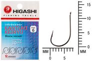 Крючок HIGASHI Kantuki Keiryu #6 Black nickel