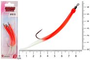 Крючок оснащенный кембриком HIGASHI Gummi Makk #4/0 (set-3pcs) #01 Red