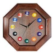 Часы 8 граней ясень/шпон (№1) Ч8.ЯсШп#№1