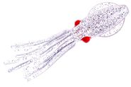 Приманки HIGASHI Squid 11 (set-10pcs) #04 (Transparent UV - Silver flakes)