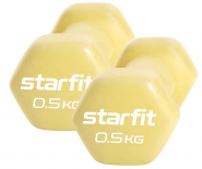 Гантель неопреновая Core DB-201 0,5 кг, желтый пастель, пара Starfit УТ-00021182