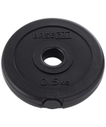 Диск пластиковый BB-203 0,5 кг, d=26 мм, черный BASEFIT УТ-00019750