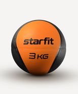 Медбол высокой плотности GB-702, 3 кг, оранжевый Starfit УТ-00018936