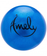 Мяч для художественной гимнастики Amely AGB-303 19 см синий с насыщенными блестками УТ-00019949