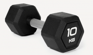 Гантель гексагональная DB-301PRO 10 кг, обрезиненная, черный Starfit ЦБ-00003802