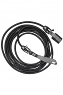 Тренажер для плавания трос латексный Long Safety cord 1,3-3,6 кг Black-Grey MAD WAVE M0771 02 1 00
