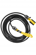 Тренажер для плавания трос латексный Long Safety cord 2,2-6,3 кг Black-Yellow MAD WAVE M0771 02 2 00