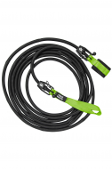 Тренажер для плавания трос латексный Long Safety cord 3,6-10,8 кг Black-Green MAD WAVE M0771 02 3 00