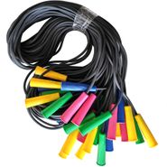 Скакалка 2,85 м SKA-284 (полнотелый резиновый шнур d-4 мм., ручки пластик) 10016031