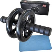 Ролик гимнастический 2-х рядный черный с неопреновыми ручками C28958-3 10016115