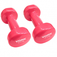 Гантель виниловая York DBY100 0.5 кг (1 шт) (розовая) B26313 10016375