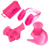 C33425-4 Комплект для плавания беруши и зажим для носа (розовые) 10016527