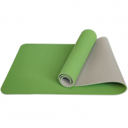 Коврик для йоги ТПЕ 183х61х0,6 см (зелено/серый) E33580 10017398