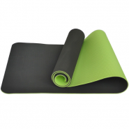 Коврик для йоги Sportex E33582 ТПЕ 183х61х0,6 см (т.зеленый/салатовый) 10017399