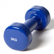Гантель виниловая Sportex DB100 3 кг (1 шт.) (синий) 10017873