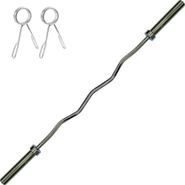 Гриф хромированный олимпийский без подшипников с зажимами EZ-образный (d 50) 150 см OB-60EZ / B31593 10018279