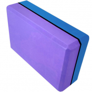 Йога блок полумягкий E29313-5 (фиолетовый-синий) 223х150х76мм ЭВА 10018554