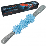 Ролик палка гимнастическая массажная твердая Sportex MSG-101 (голубой) (B31641) 10018635