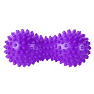 Массажер двойной мячик с шипами Sportex B32130-1 (фиолетовый) (ПВХ) 10018765