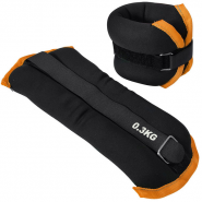 Утяжелители Sportex HKAW101-C (2х0,3 кг) (нейлон) в сумке (черный с оранжевой окантовкой) 10019009