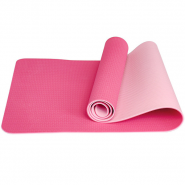 Коврик для йоги Sportex E33585 ТПЕ 183х61х0,6 см (розовый/светло розовый) 10019263