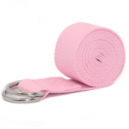Ремень для йоги фитнеса Sportex высокой плотности 181х3,8 см (розовый) B34479 10019343