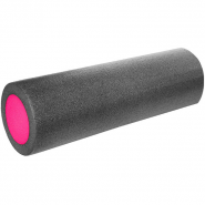 Ролик для йоги полнотелый 2-х цветный (черно/розовый) 45х15см. (B34494) PEF45-6 10019416