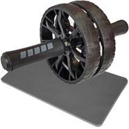 ABR-800-1 Ролик гимнастический 2-х рядный с TPR ручками (черный) (D34365/E43792) ABR-800 10019613