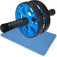Ролик гимнастический 2-х рядный Sportex с неопреновыми ручками (синий) (D34366) ABR-800-2 10019614
