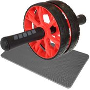 Ролик гимнастический 2-х рядный Sportex с неопреновыми ручками (красный) (D34369) ABR-800-5 10019617