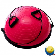 Полусфера Sportex BOSU гимнастическая 58 см розовая в комплекте с эспандером и насосом (B31661) BOSU055-20 10019631