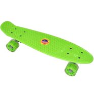 Скейтборд пластиковый 56x15 см со светящимися колесами Sportex E33095 (зеленый) (SK503) 10020093