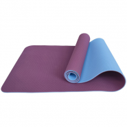 Коврик для йоги Sportex E33589 ТПЕ 183х61х0,6 см (фиолетово/голубой) 10020100