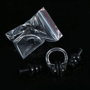 E36868-6 Набор для плавания в zip-lock, беруши и зажим для носа (черный) 10020492