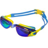 B31549-A Очки для плавания взрослые с зеркальными стёклами (желто/голубые) 10020653