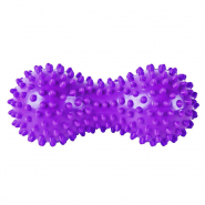 Массажер двойной мячик с шипами твердый (фиолетовый) E36802 10020717
