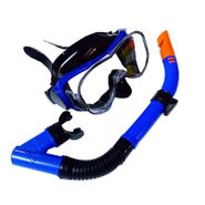 Набор для плавания взрослый маска+трубка (ПВХ) E39247-1 (синий) 10021096