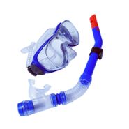 Набор для плавания взрослый маска+трубка (ПВХ) E39248-1 (синий) 10021100