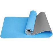 Коврик для йоги ТПЕ 183х61х0,6 см (голубой/серый) E39308 10021190