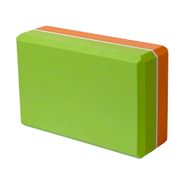 Йога блок полумягкий 2-х цветный E29313-6 (оранжево-зеленый) 223х150х76мм., из вспененного ЭВА 10021231