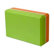 Йога блок полумягкий 2-х цветный E29313-6 (оранжево-зеленый) 223х150х76мм., из вспененного ЭВА 10021231