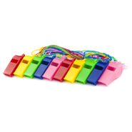 Свисток пластиковый 1 штука с шариком и шнурком (цвет в Ассортименте) E39270 10021271