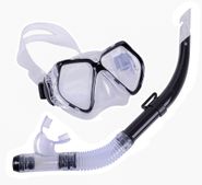 Набор для плавания взрослый маска+трубка (силикон) (черный) E39222 10021303