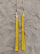 Карманы для волейбольных антенн из тента (желтые) 10021413