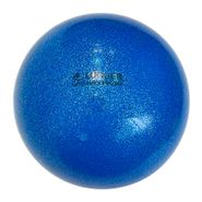Мяч для художественной гимнастики однотонный 15 см (синий с блестками) 10021513