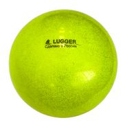 Мяч для художественной гимнастики однотонный 19 см (желтый с блестками) 10021516